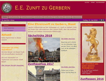 Tablet Screenshot of gerbernzunft.ch